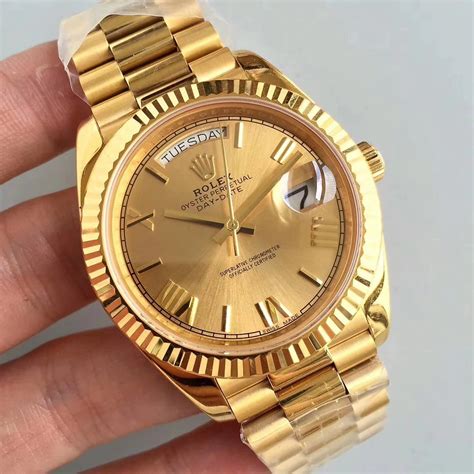 rolex day date gold watch replica|rolex day date super clone.